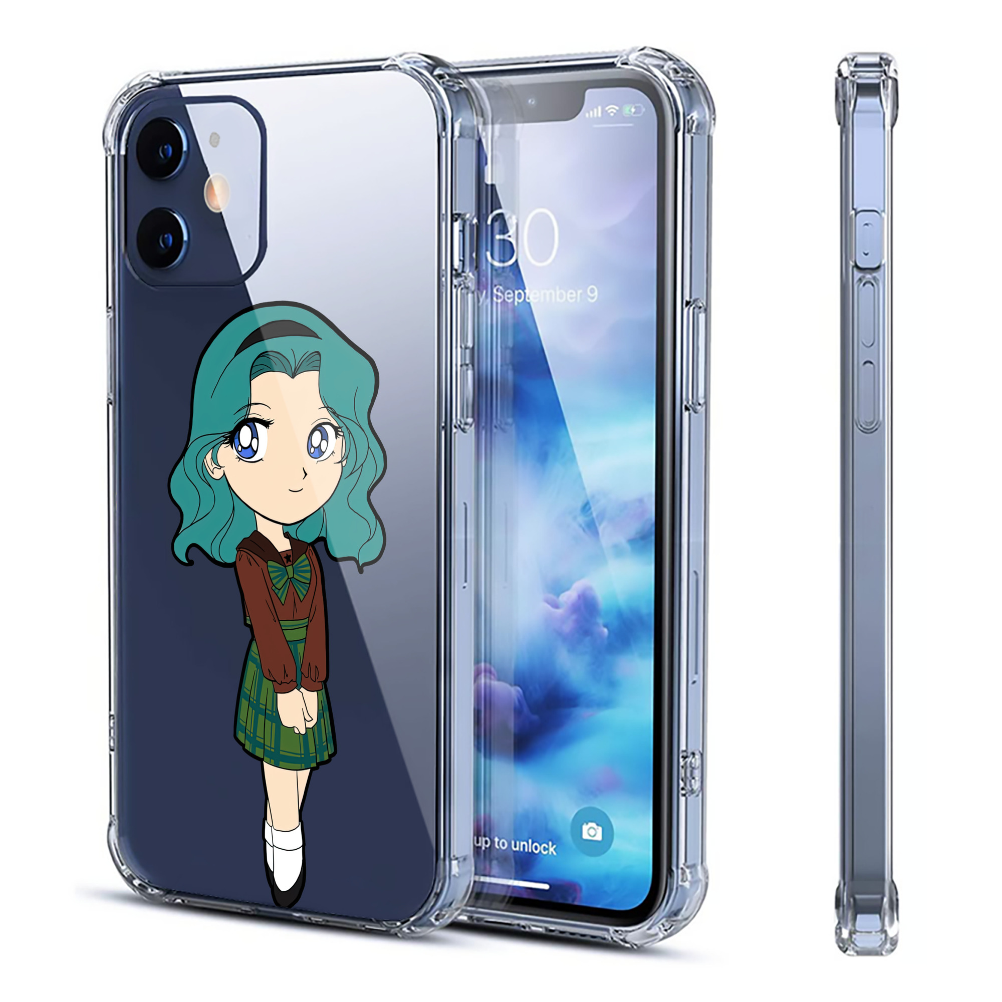 （画像用） 美少女戦士セーラームーン 海王 みちる（かいおう みちる） Sailor Moon Kaiou Michiru 【iPhone 12シリーズ対応】透明スマホケース（クリアソフトケース）